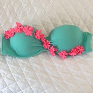 Victoria’s Secret Aqua blue green bikini top 34B
